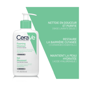 CeraVe Gel Moussant Nettoyant Peau Normale à Grasse