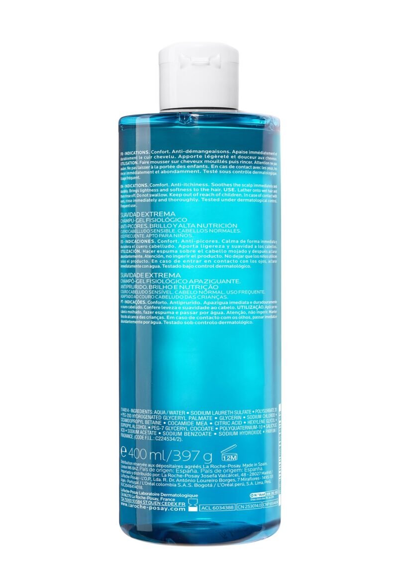 La Roche-Posay Kerium Doux Shampoing Apaisant Cuir Chevelu Sensible 400 ML – Image 2