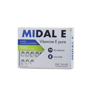 Midal E Vitamine E Eric Favre – 30 capsules