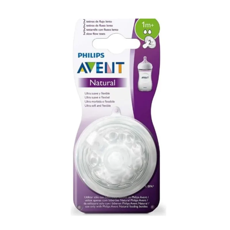 Avent tétine natural 1m+ 2 pièces