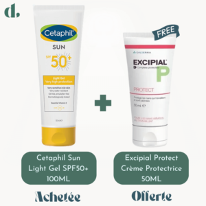 Cetaphil Sun Light Gel 100ml + Galderma Excipial P Protect Crème Mains Protectrice – 50ml