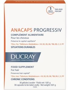 DUCRAY ANACAPS PROGRESSIV CHEVEUX 30 CAPSULES