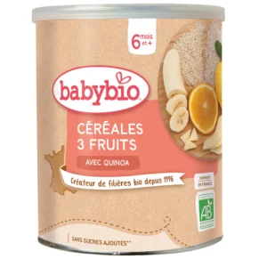 Babybio Céréales 3 Fruits avec Quinoa 220G 6 MOIS ET+