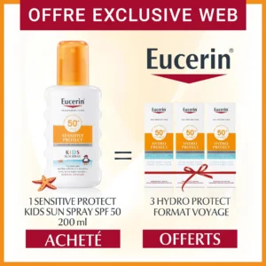 Eucerin Sun Protection Sunsitive Kids Spray SPF50+ + Cadeaux offerts