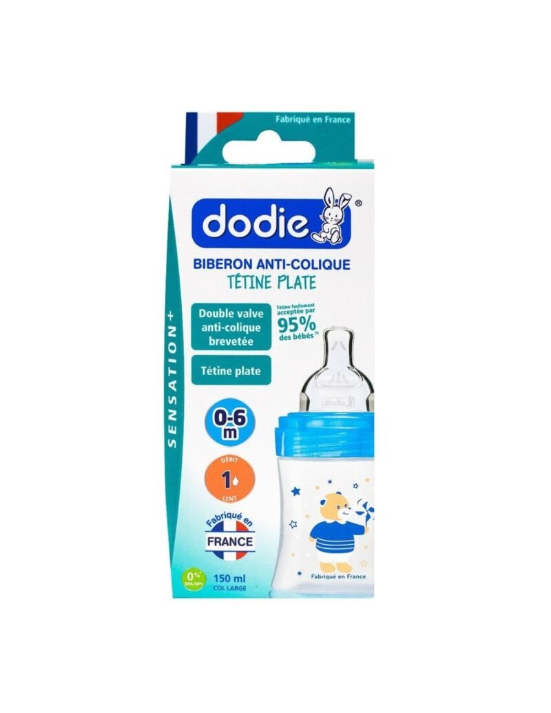 DODIE BIBERON SENSATION+ 150 ML  BLEU OURSON 0-6 M – Image 2
