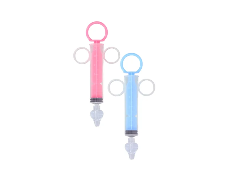 L2N Lot de 2 Seringues Bébé pour Lavage Nasal à anneaux Colorés – Image 2