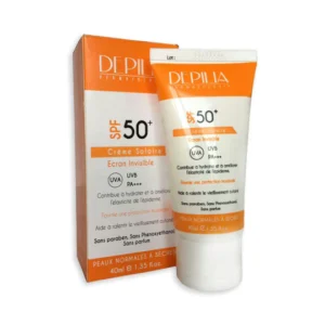 Depilia Crème Solaire Ecran Invisible Spf 50+ 40ml