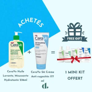 CeraVe huile hydratante 236 ml + SA Crème Anti-rugosités 177 ml+ 1 MINI KIT OFFERT