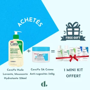 CeraVe huile hydratante 236 ml + SA Crème Anti-rugosités 340g + 1 MINI KIT OFFERT
