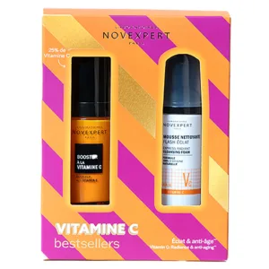 NOVEXPERT – Coffret Booster Vitamine C 30ml + Mini Mousse Nettoyante 40ml