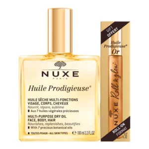 NUXE Huile Prodigieuse® 100ml & Huile Prodigieuse® Or Format Roll-on offert 8ml