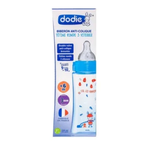 Dodie Biberon Initiation+ Anti-Coliques Bleu 330ml