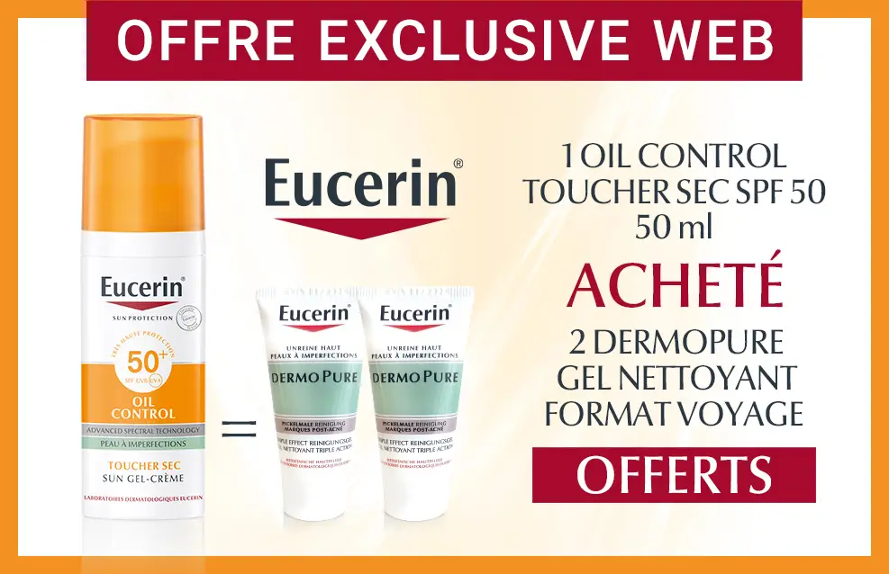 EUCERIN SUN PROTECTION OIL CONTROL Gel-Crème SPF 50+ Miniatures offertes