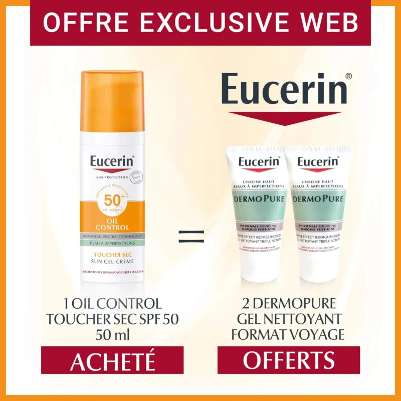 EUCERIN SUN PROTECTION OIL CONTROL Gel-Crème SPF 50+ Miniatures offertes