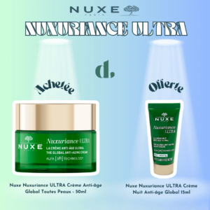 NUXE Nuxuriance Ultra Kit Crème Anti-Âge Global 50ml + La Crème Nuit 15ml Offerte