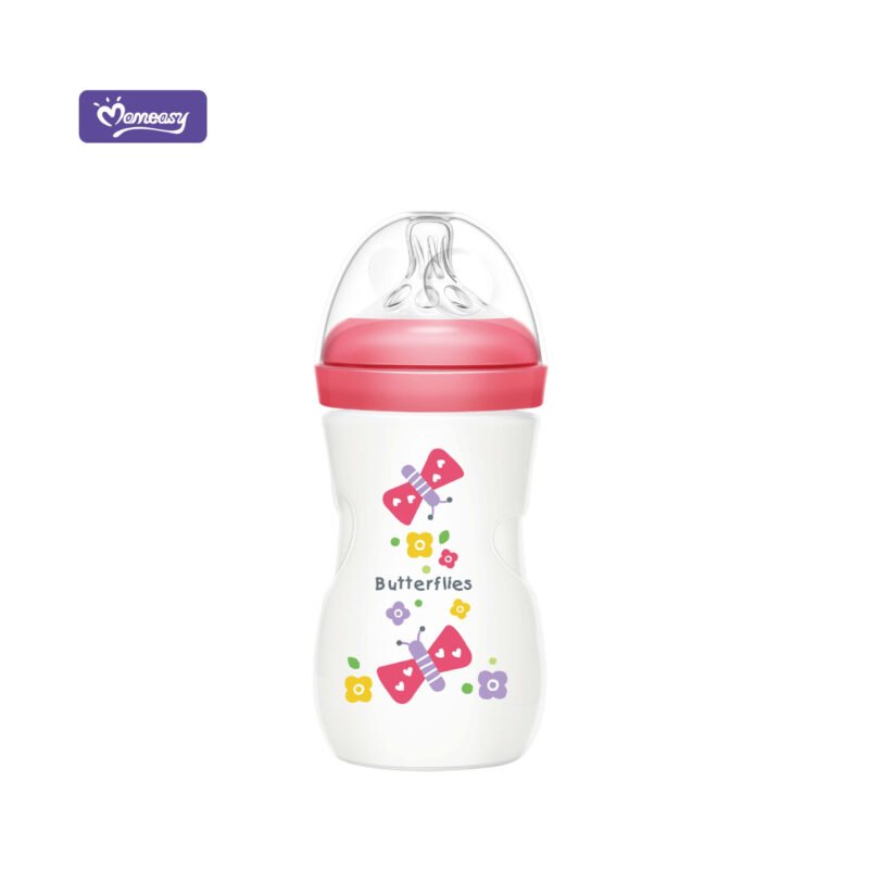 Momeasy Biberon 240ml 0 Mois+ Col large Papillons