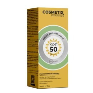 Cosmetix Crème Anti-Brillance SPF50+ Peaux Mixtes à Grasses 50ml Prix Maroc