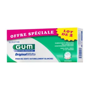 Gum Dentifrice Original White Pack 2x75mL Parapharmacie Maroc