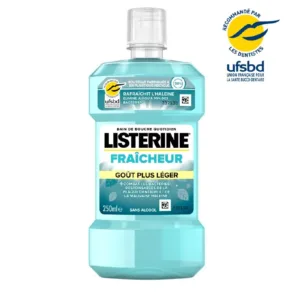 LISTERINE Bain de Bouche Fraicheur Goût Plus Léger 250ml