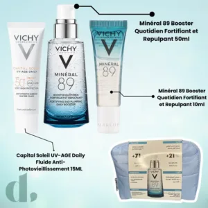 Vichy Pack Sérum Minéral 89 Booster Quotidien Fortifiant et Repulpant + Cadeaux Offerts