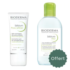 Bioderma Coffret Sébium Pore Refiner 30ml + Eau Micellaire Sébium H2O 250ml Offerte