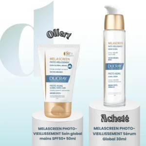 Ducray MELASCREEN PHOTO-VIEILLISSEMENT Sérum Global 30ml + Soin Global Mains 50ml Offert