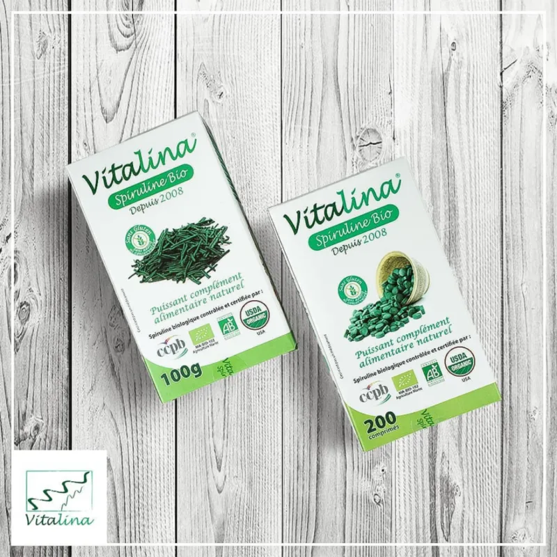 Vitalina Spiruline Bio - 200 Comprimés