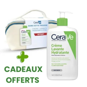 CeraVe Crème Lavante Hydratante 473ml + Trousse et Cadeaux Offerts