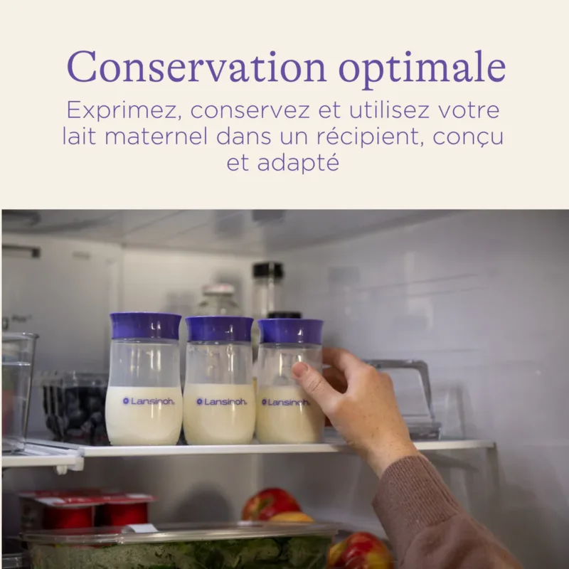 Lansinoh Pots de Conservation de Lait Maternel 4x160ml – Image 2