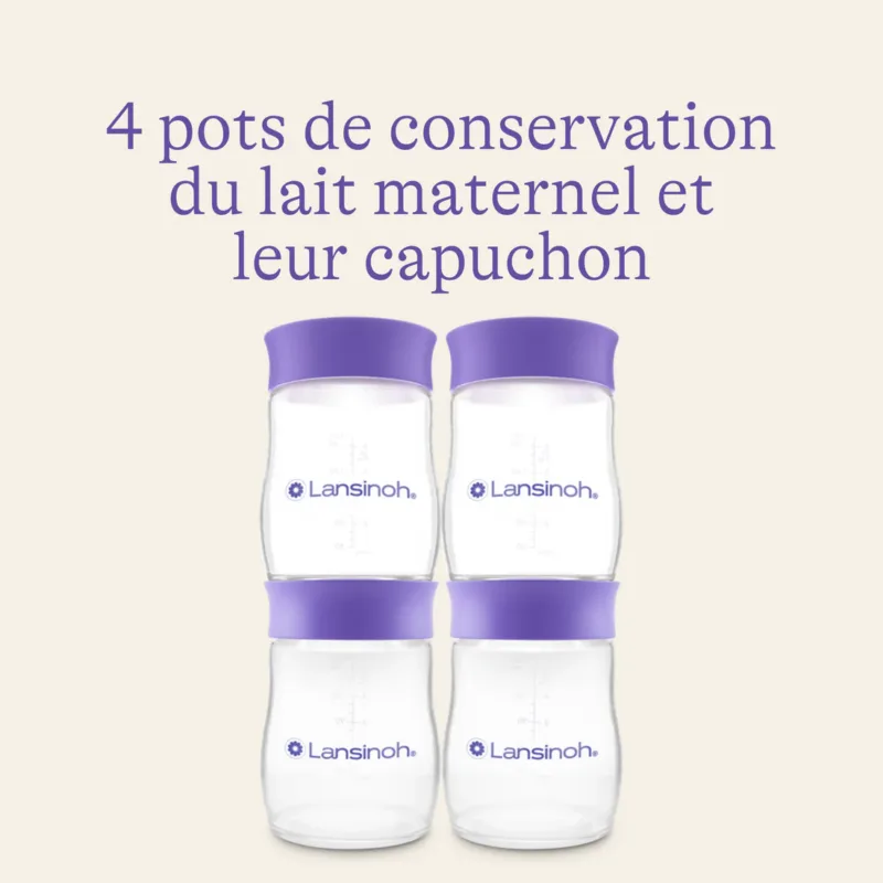 Lansinoh Pots de Conservation de Lait Maternel 4x160ml – Image 3
