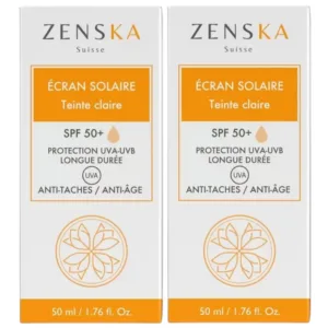 Zenska Écran Solaire Teinté Clair SPF50+ 50ml (Pack 1+1)