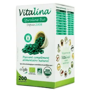 Vitalina Spiruline Bio - 200 Comprimés